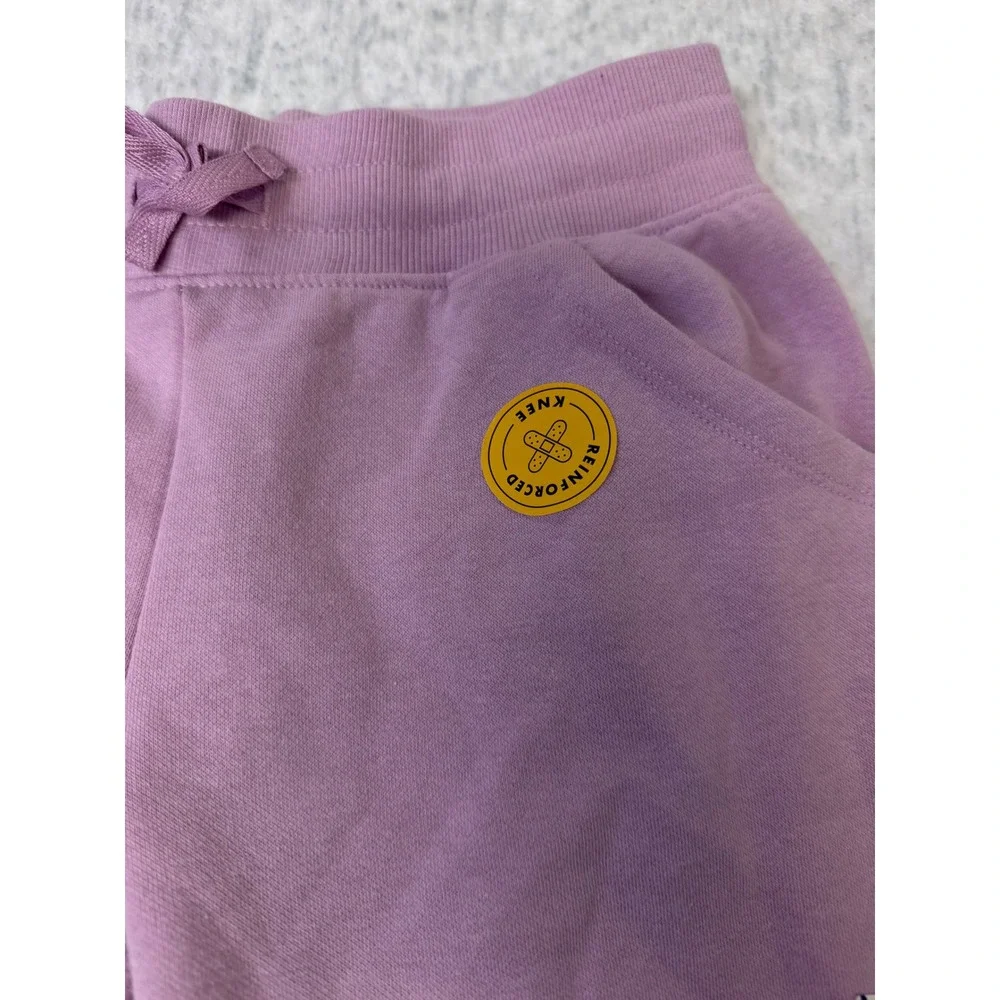 Cat & Jack Girls Purple Reinforced‎ Knee Jogger Sweatpants Size L 10-12 NWT